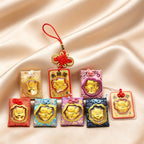 Gold Foil Lucky Cute Cat Hanging Ornament Gift