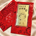 Gold Foil Lucky Banknote Red Packet Prosperity Wealth Gift