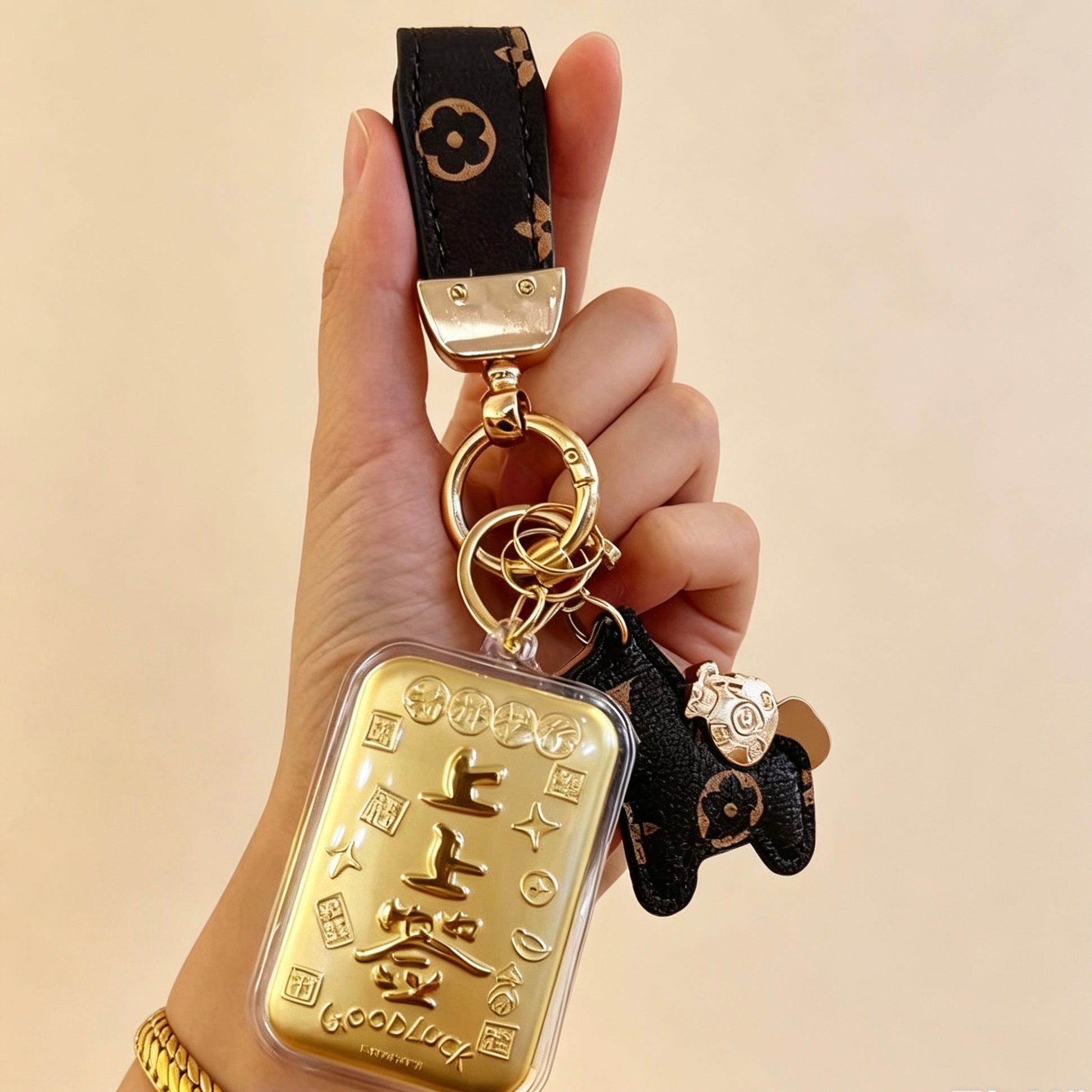 Lucky Blessing Keychain – Creative Fortune & Prosperity Accessory