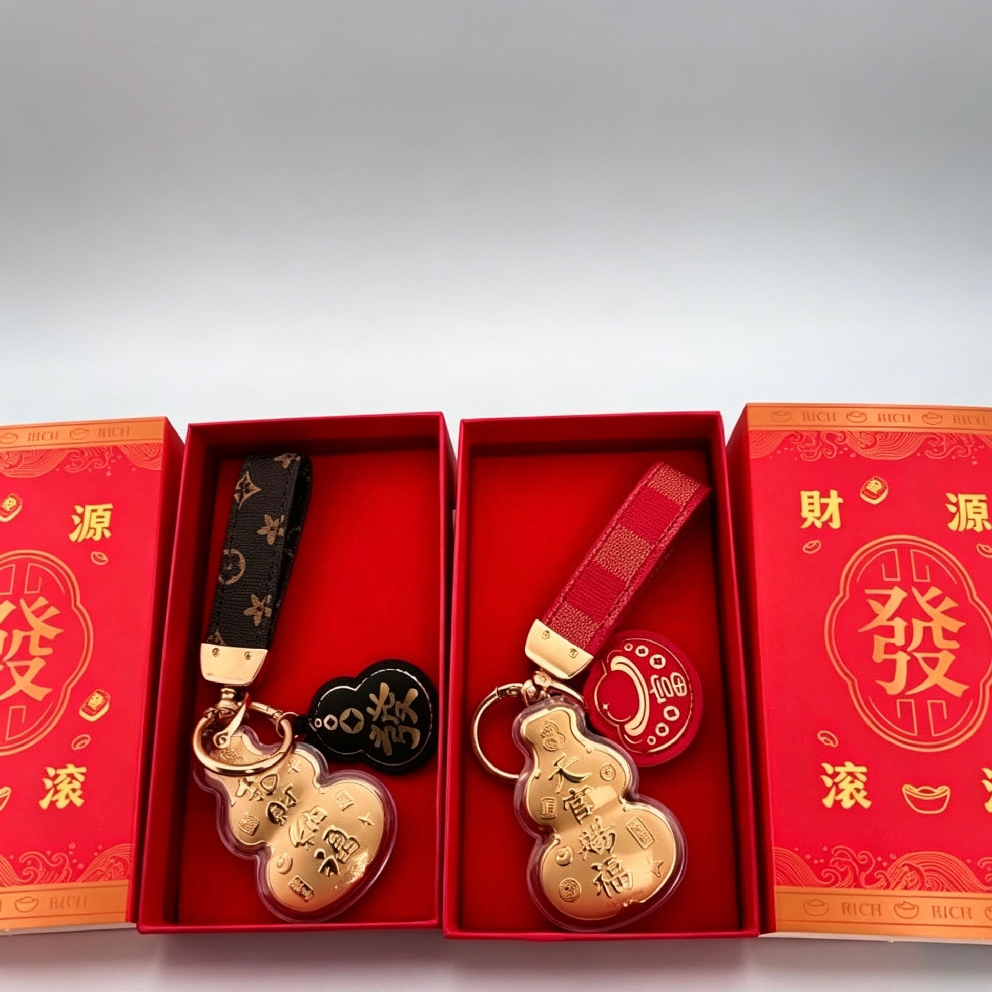 Gourd Keychain Pendant – Lucky Blessing & Prosperity Charm