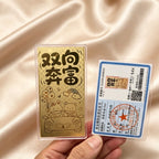 Gold Foil Lucky Banknote Red Packet Prosperity Wealth Gift