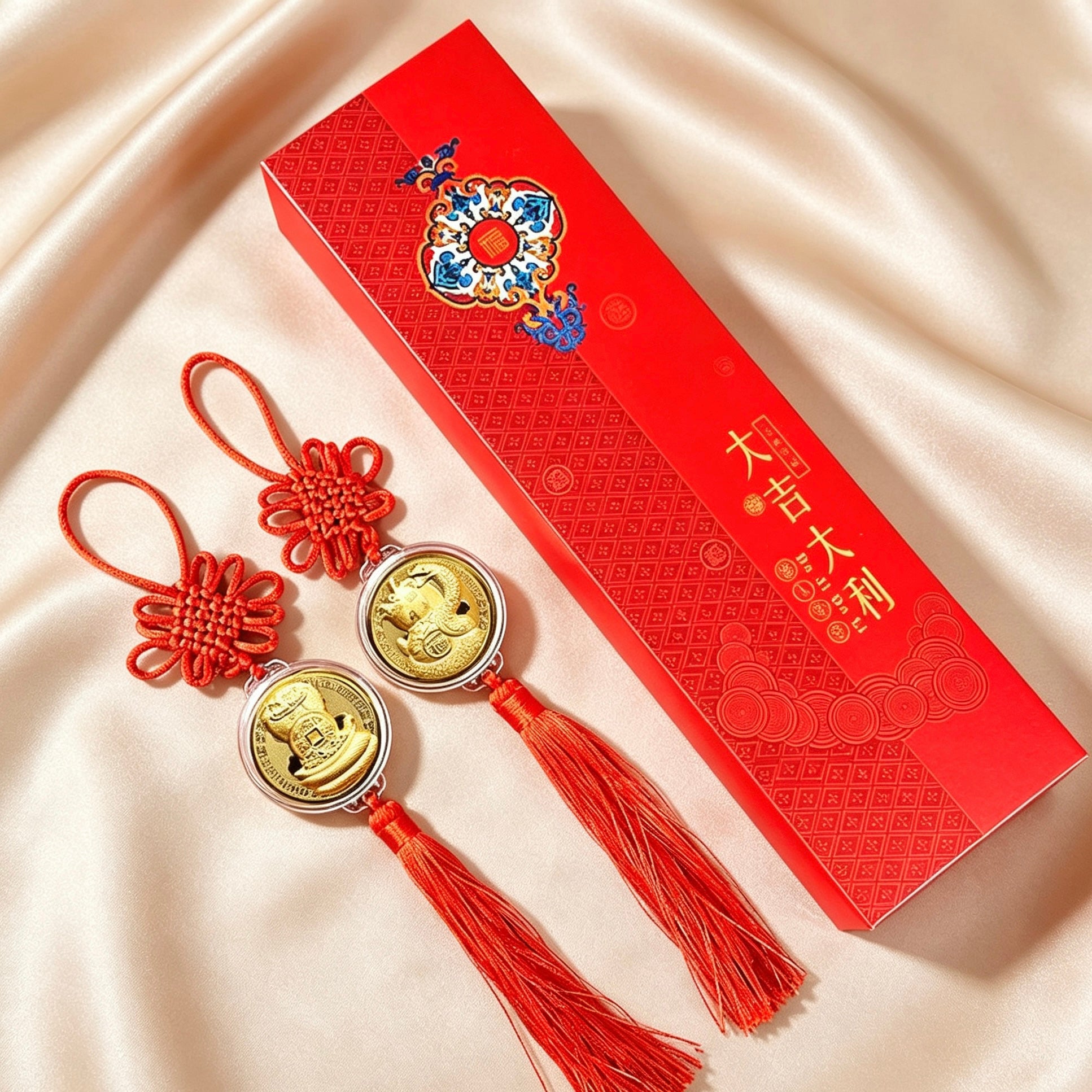 Year of the Snake Car Hanging – Luck & Prosperity Ornament
