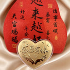 Gold Foil Heart Shape Blessing Romantic Gift with Gift Box