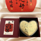 Gold Foil Heart Shape Blessing Romantic Gift with Gift Box