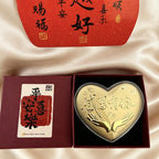 Gold Foil Heart Shape Blessing Romantic Gift with Gift Box