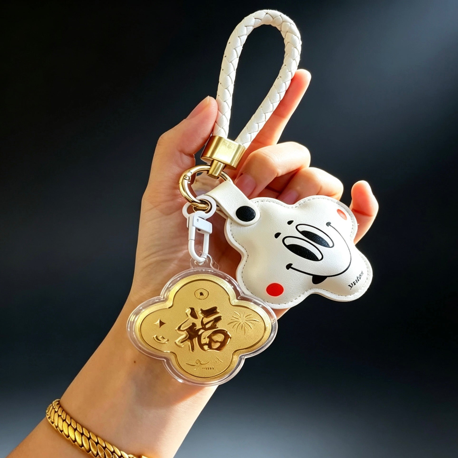 Gold Money Keychain – Lucky Fortune & Prosperity Accessory