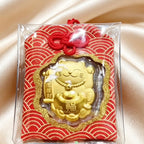 Gold Foil Lucky Cute Cat Hanging Ornament Gift