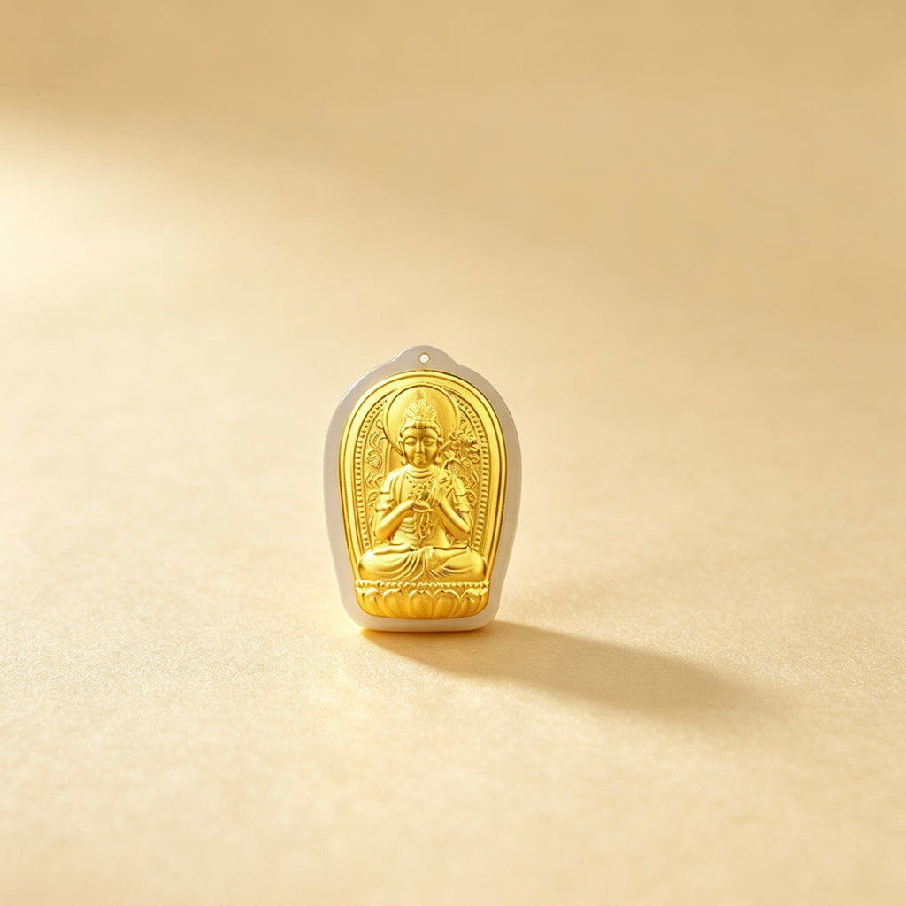 Chinese Zodiac Guardian Buddha Gold Statue Feng Shui Protection Ornament Gift Set
