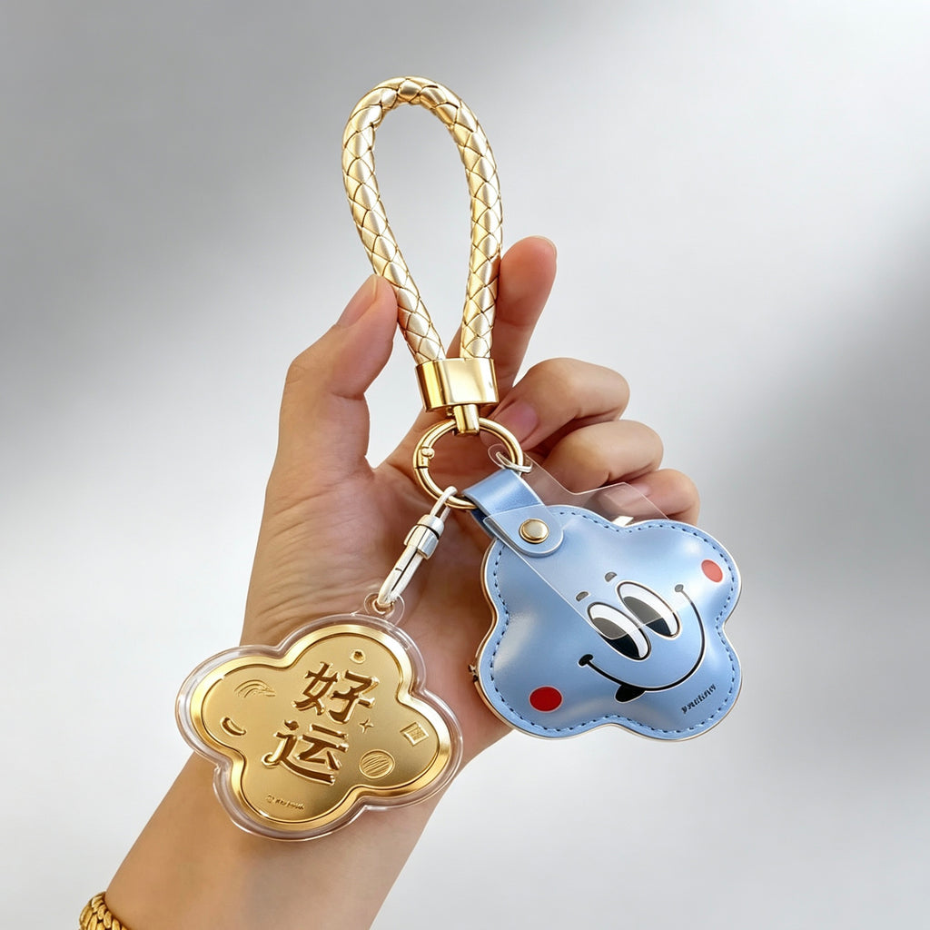 Gold Money Keychain – Lucky Fortune & Prosperity Accessory