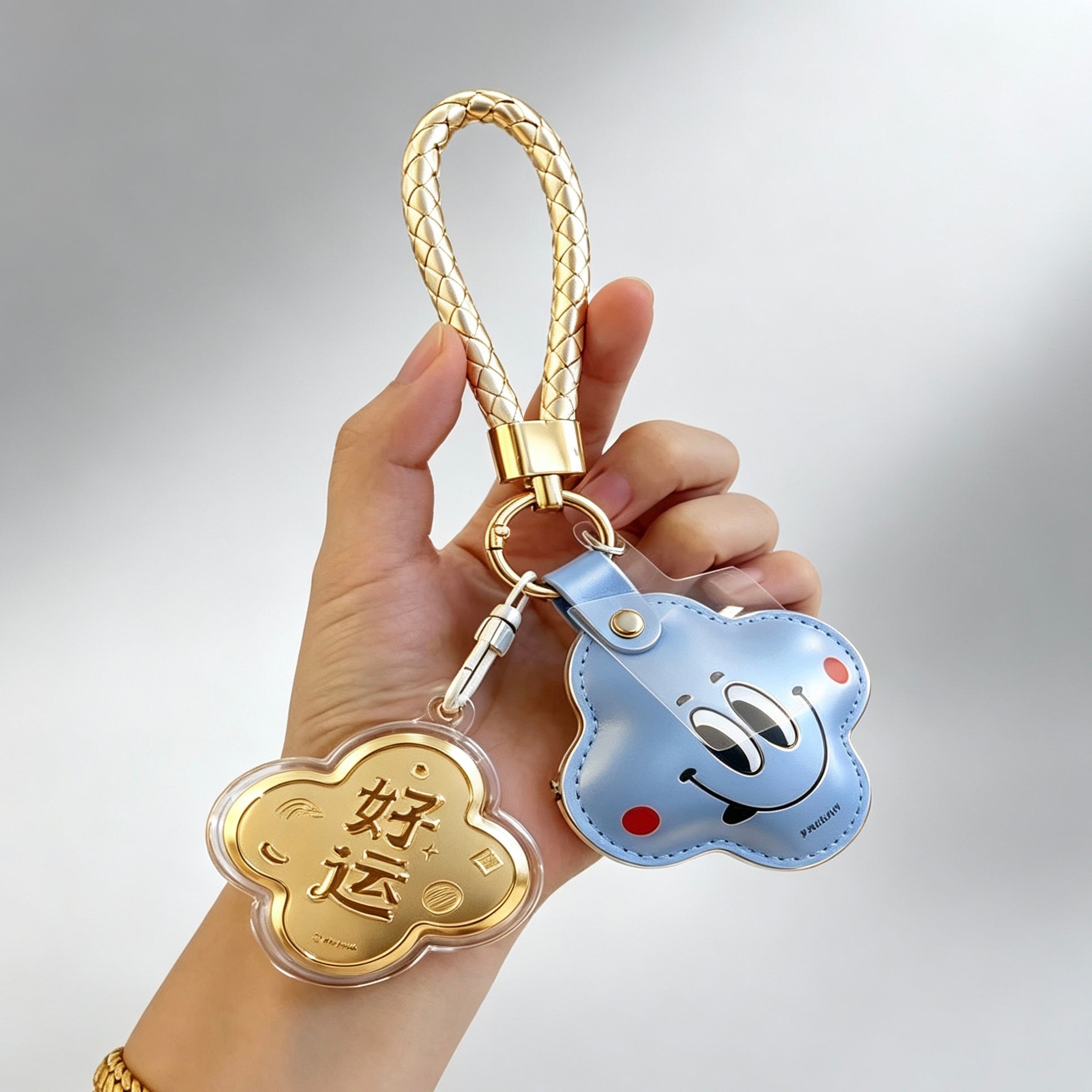 Gold Money Keychain – Lucky Fortune & Prosperity Accessory