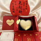 Gold Foil Heart Shape Blessing Romantic Gift with Gift Box