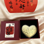 Gold Foil Heart Shape Blessing Romantic Gift with Gift Box