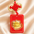 Gold Foil Lucky Cute Cat Hanging Ornament Gift