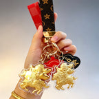 God of Wealth Horse Keychain – Fortune & Success Charm