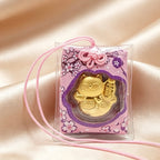 Gold Foil Lucky Cute Cat Hanging Ornament Gift