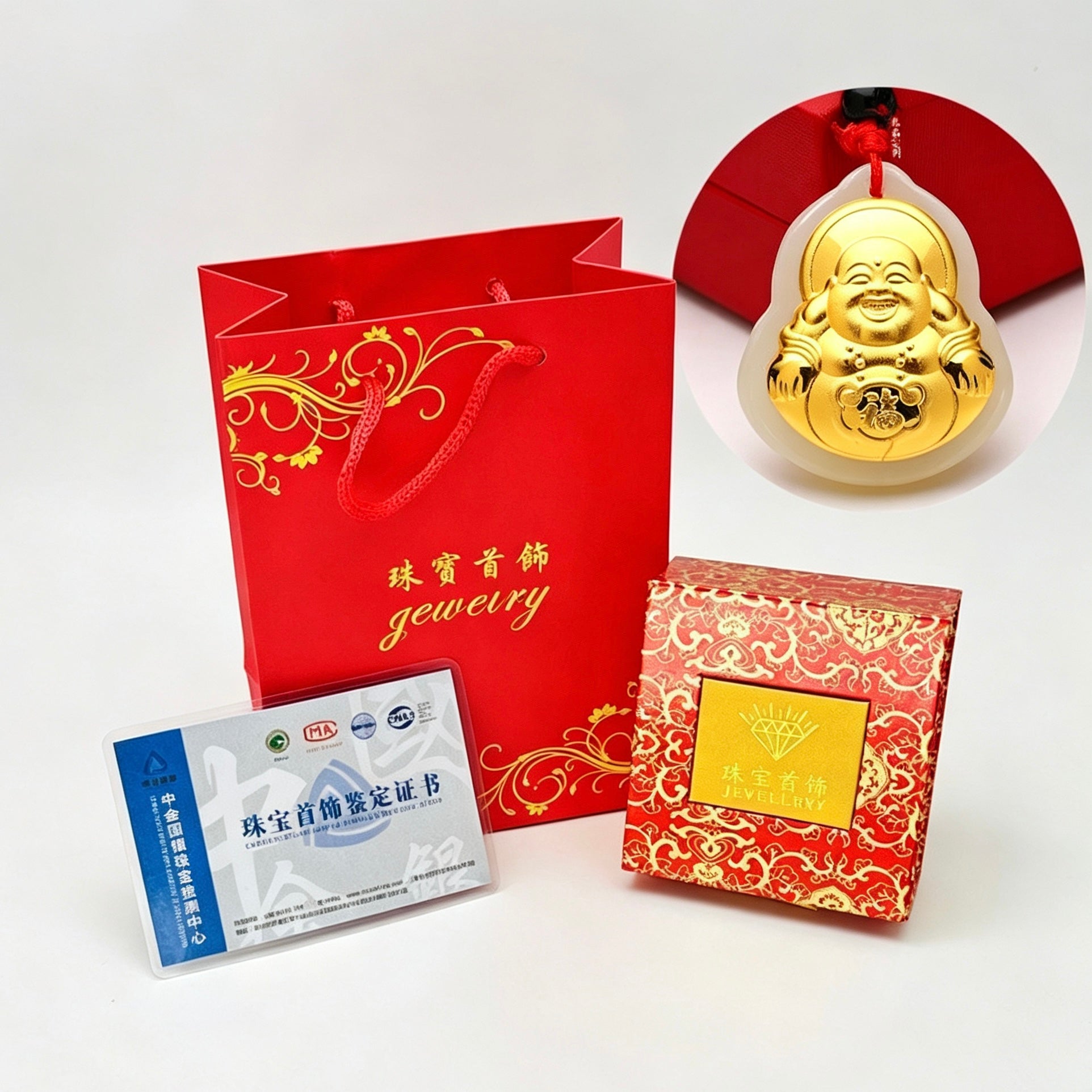 Buddha Gold-Inlaid Necklace – Peace & Prosperity Charm