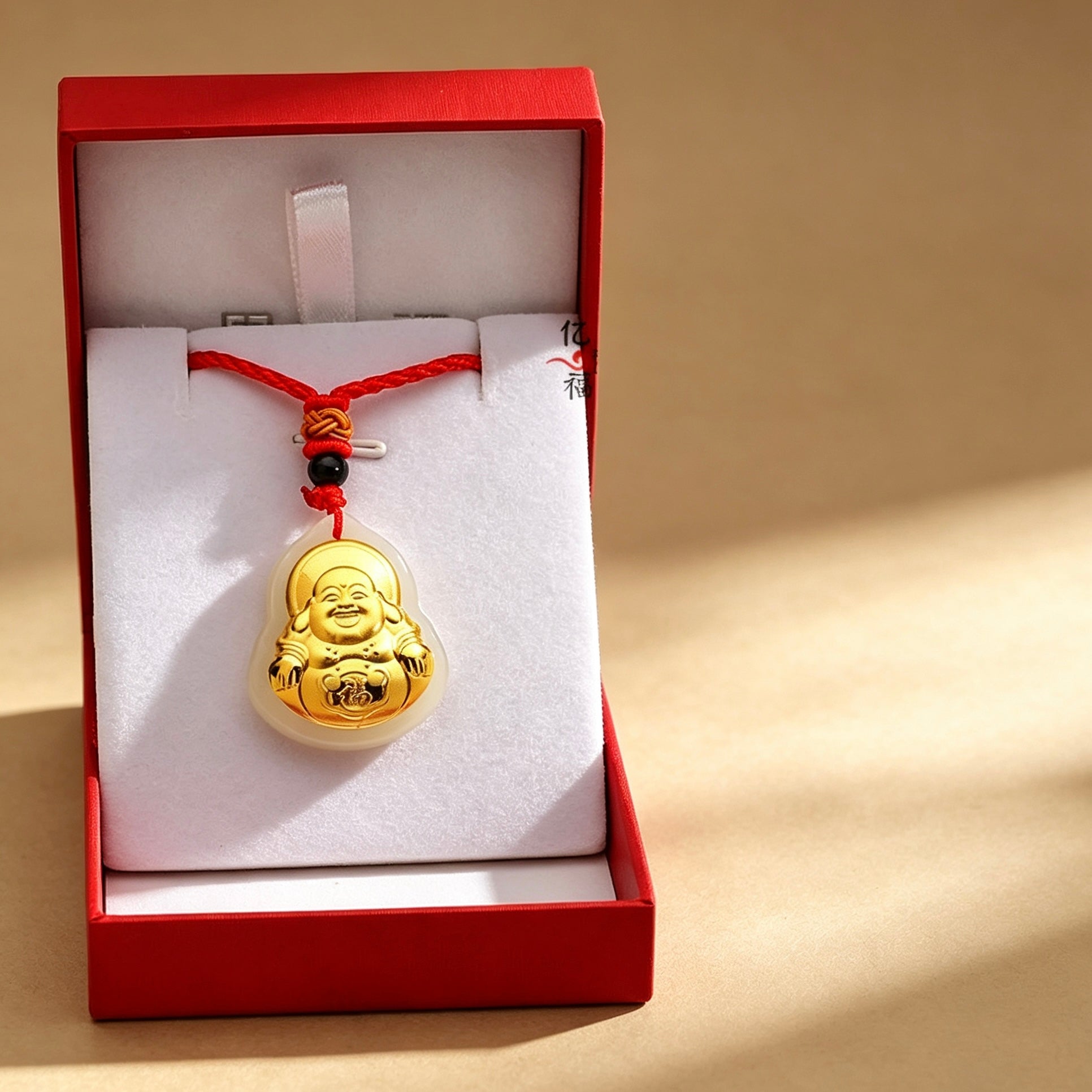 Buddha Gold-Inlaid Necklace – Peace & Prosperity Charm