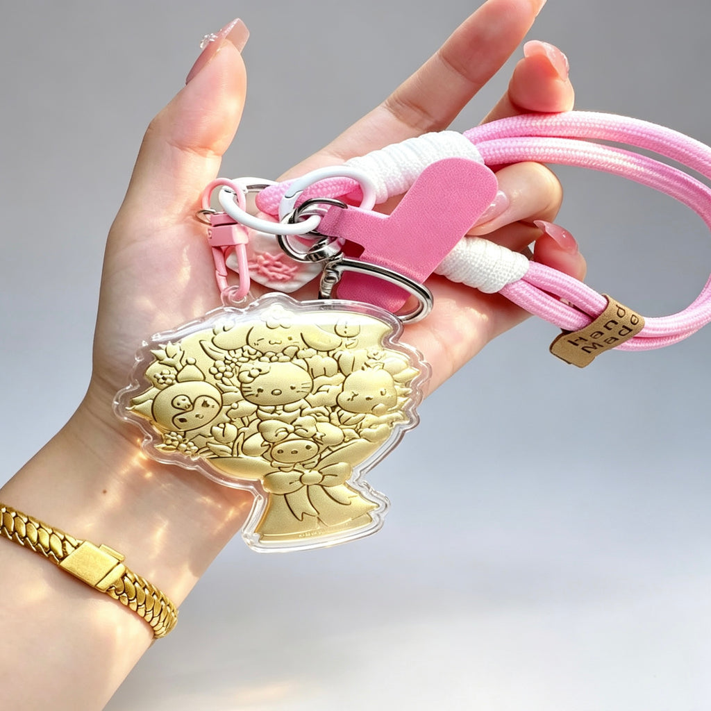 Cartoon Bouquet Keychain – Cute & Stylish Floral Accessory