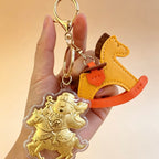 God of Wealth Horse Keychain – Fortune & Success Charm