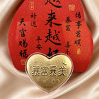 Gold Foil Heart Shape Blessing Romantic Gift with Gift Box