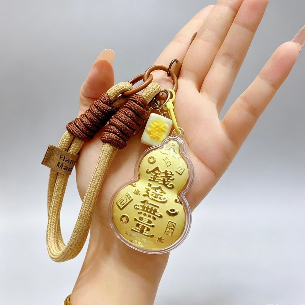 Gourd Keychain Pendant – Lucky Blessing & Prosperity Charm