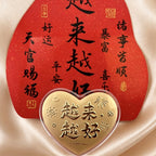 Gold Foil Heart Shape Blessing Romantic Gift with Gift Box
