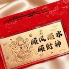 Gold Foil Lucky Banknote Red Packet Prosperity Wealth Gift