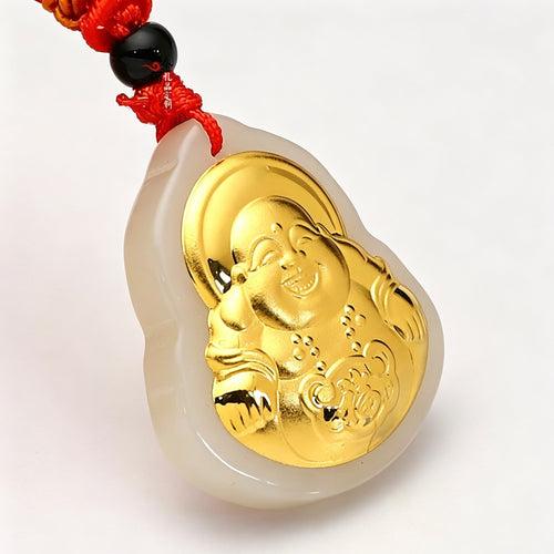 Buddha Gold-Inlaid Necklace – Peace & Prosperity Charm