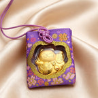 Gold Foil Lucky Cute Cat Hanging Ornament Gift