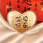 Gold Foil Heart Shape Blessing Romantic Gift with Gift Box