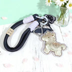 Gold Foil Lucky Horse Keychain Wealth Prosperity Cute Pony