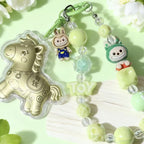 Gold Foil Lucky Horse Keychain Wealth Prosperity Cute Pony