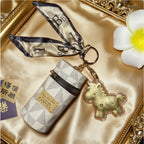 Gold Foil Lucky Horse Keychain Wealth Prosperity Cute Pony