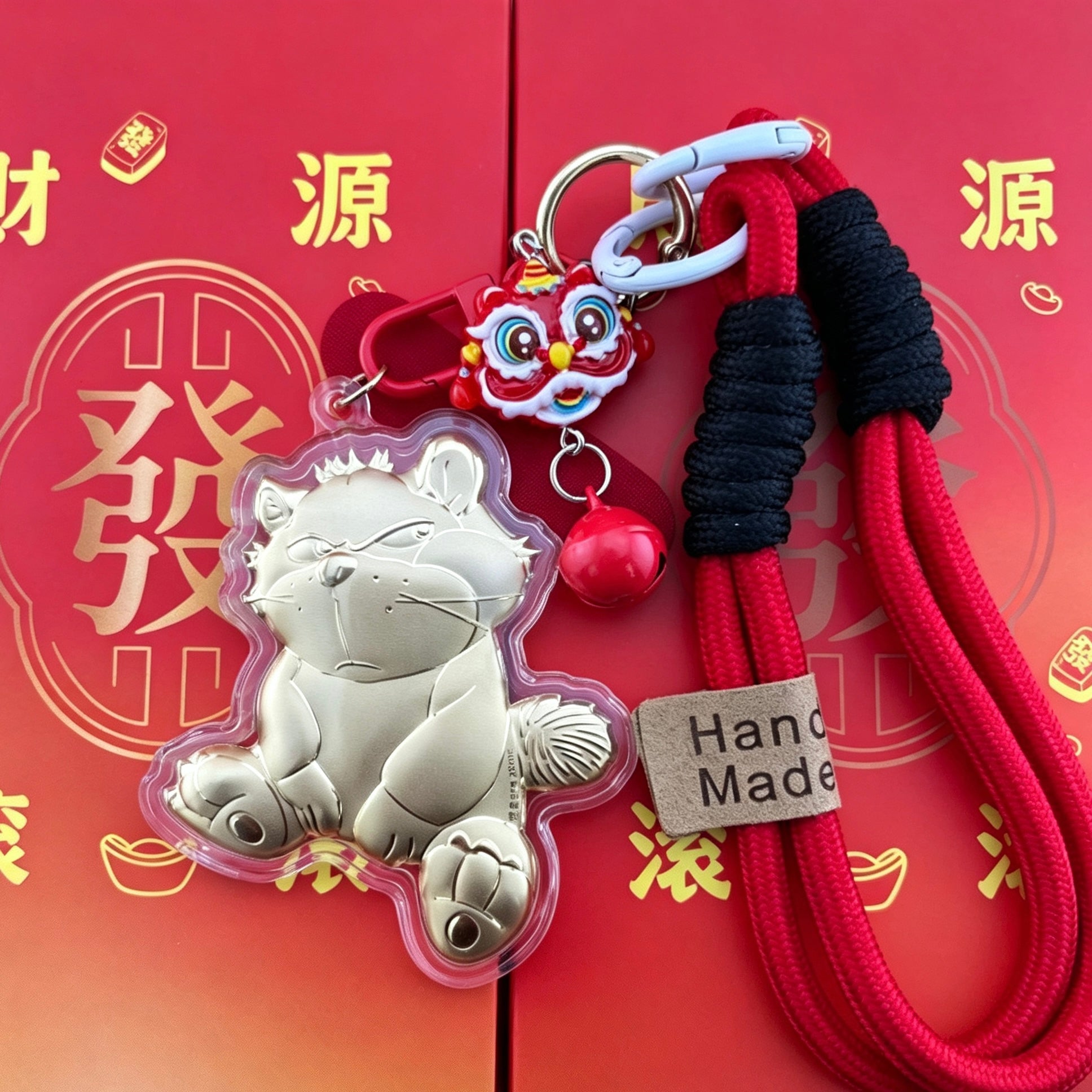 Lucky Bear Keychain – Cute Fortune Phone Charm