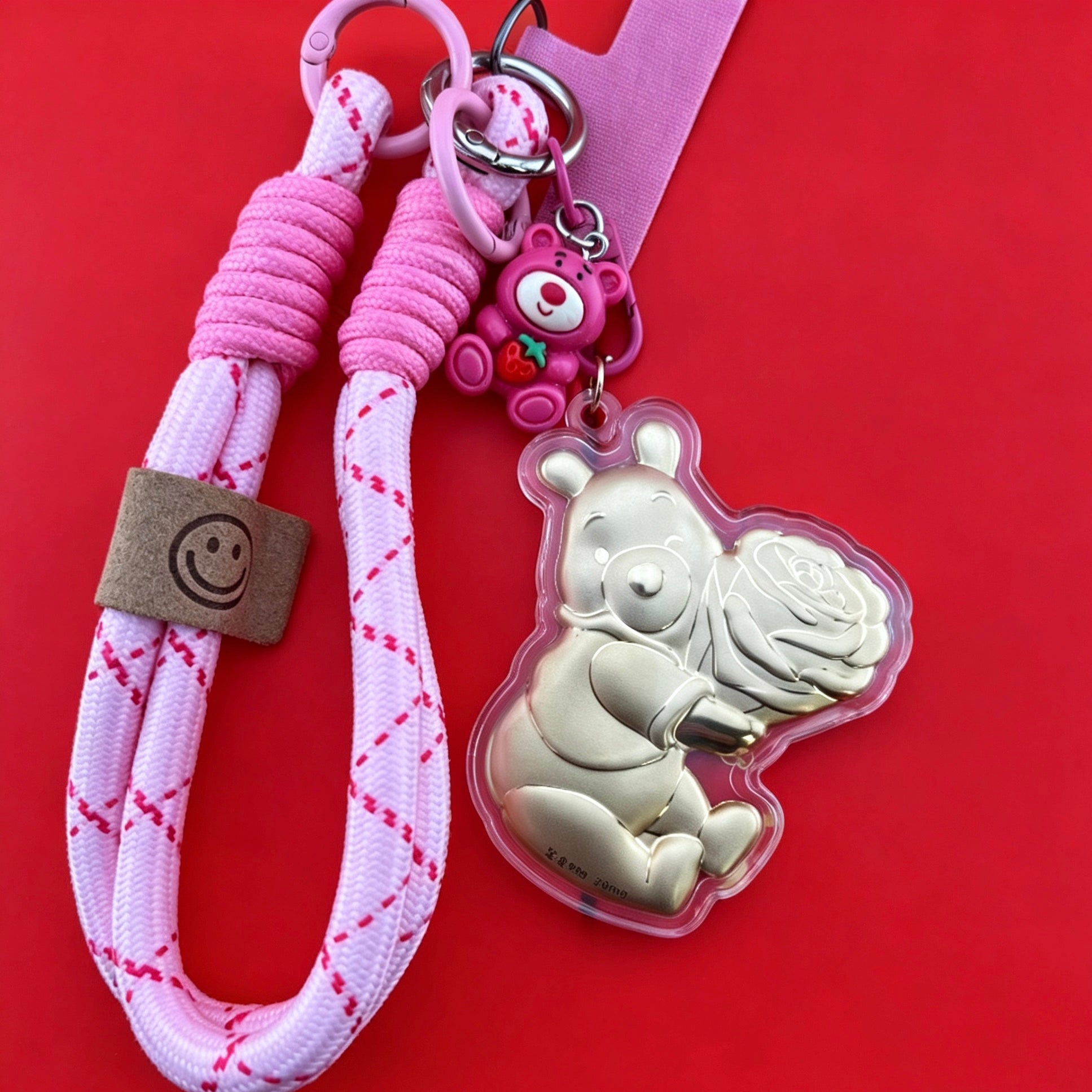 Lucky Bear Keychain – Cute Fortune Phone Charm