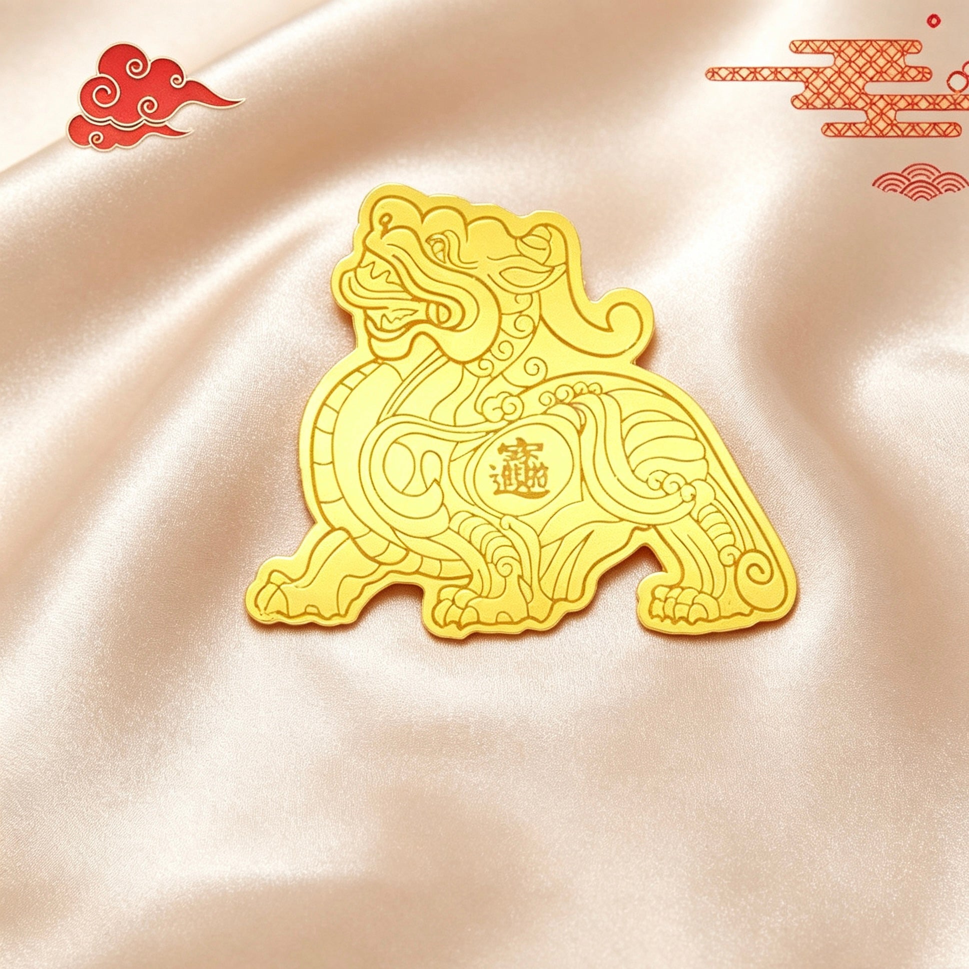 Pure Gold 999 Phone Sticker & Charm – Auspicious Feng Shui Mobile Decor