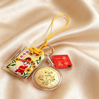 Gold List Success Keychain – Lucky Exam Blessing Charm