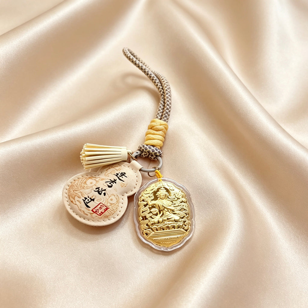 Gold List Success Keychain – Lucky Exam Blessing Charm