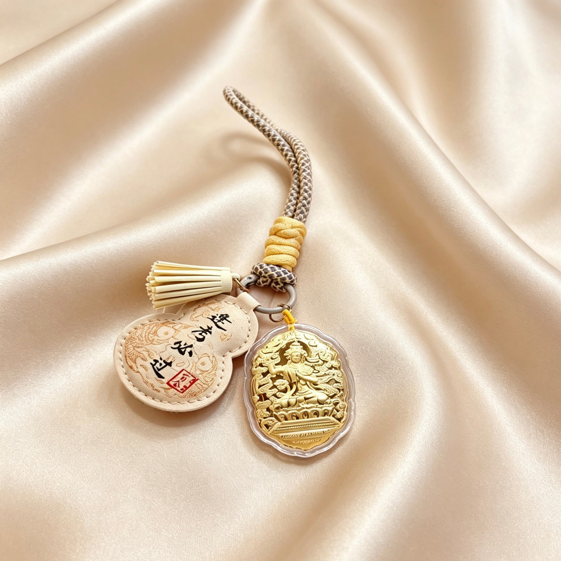 Gold List Success Keychain – Lucky Exam Blessing Charm
